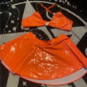 Vibrant Orange Two-Piece Set